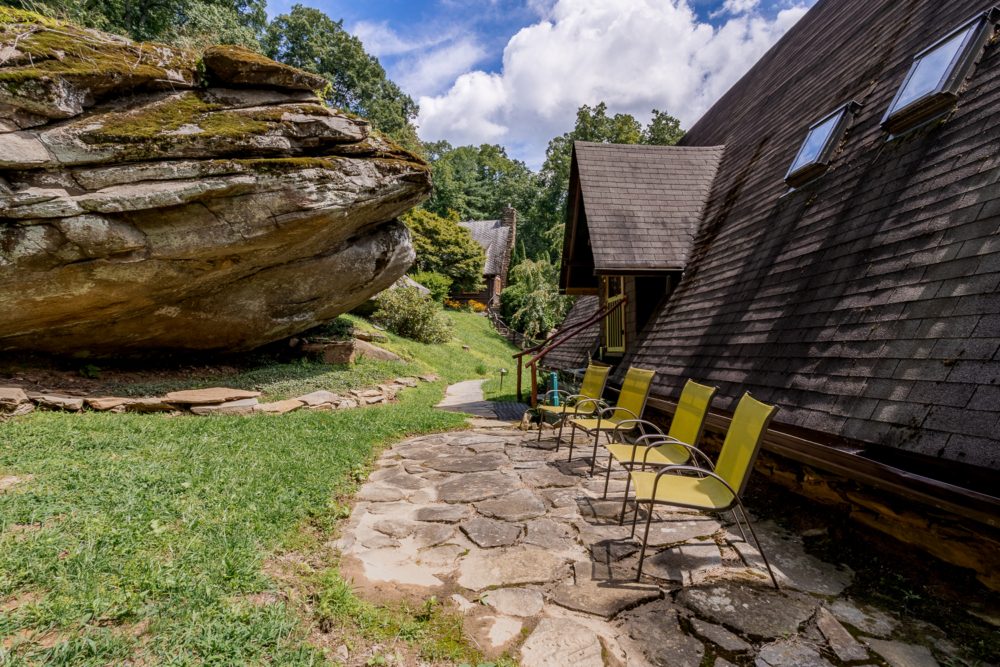 Stone pathway near The Carriage House at Laurel Falls wedding venue